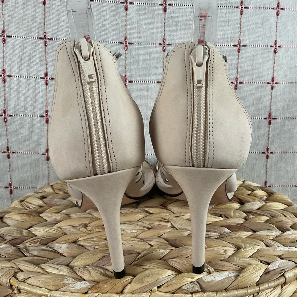 BHLDN Klub Nico “Antonia” Ivory Circular Laser Cutout Wedding Heels Shoes Sz 9 - Picture 4 of 11